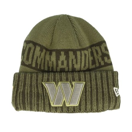 New Era - NFL Grön cuff Beanie - Washington Commanders NFL Salute To Service Green Knit Cuff @ Hatstore