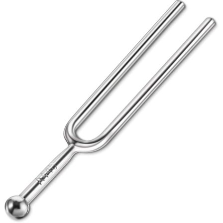 A440 Stemmegaffel i Rustfrit Stål - Standard A 440 Hz - Stemmeværktøj til Violin, Guitar - Med Rengøringsklud og Sort Opbevaringspose til Musikalske 