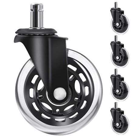 Kontorstolhjul, 11x22 mm Kontorstolhjul Komfortabel og Stille Rulling 360 Rotasjon Beskytt Gulvet Slitasjebestandig