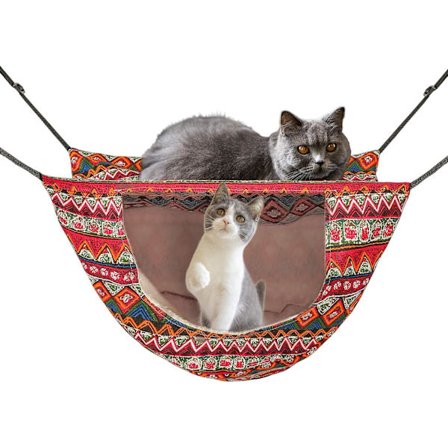 Kattbur Hammock, Hängande Mjuk Husdjurssäng för Kattunge Iller Valp Kanin