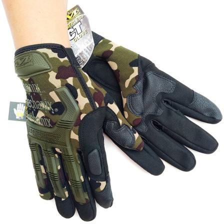 Naiset Miesten Pyöräilyhanskat Outdoor Combat Training Duty Full Finger -kosketusnäyttö Camouflage Color L