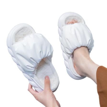 Kvinnor Slip On House Skor Öppen Toe Varm Sko