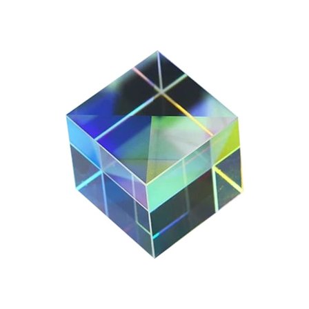 Mini Kristallglas Prisma Kub, Optiskt Glas RGB Dispersionsprisma X-Kub