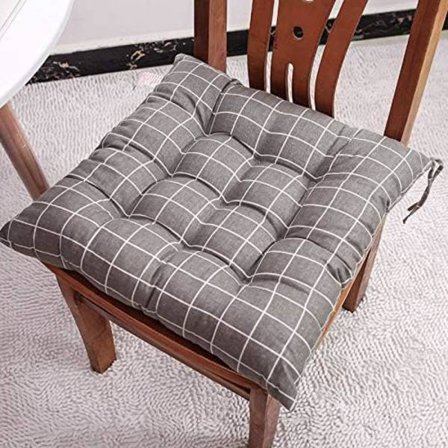 Sett med 1 stolputer 40x40, dekorativ putepute stol pute hageputer 12 sømmer i ett forskjellig design, polyester (A)