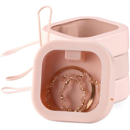 4 kpl hiuslenkkien järjestäjä säilytys hiuskoristeet korujen pidike kylpyhuoneen vanupuikko annostelija kannettava matkakontti laatikko