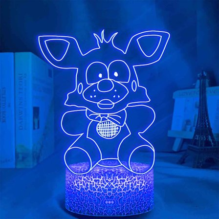 3D Illusion Lamp Five Night Game Gåvor Leksaker Decor LED Natt