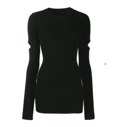 MM6 Maison Margiela, Cut-Out Knitwear Zwart, Dames, Maat:M