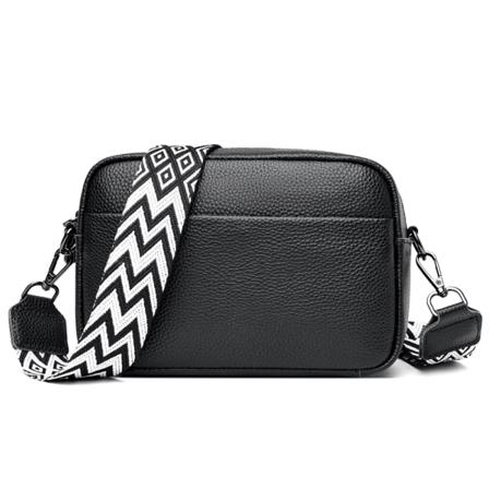 Axelväska dam liten handväska flera fickor crossbody väska grå med 3 utbytbara axelremmar