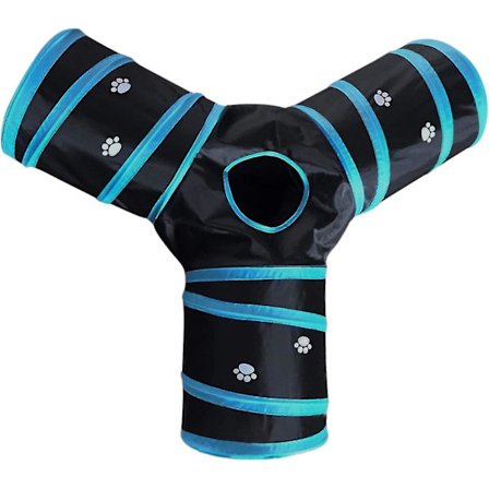 3-vejs Foldbar Tunnel Lys Polyester Kat Hund Kat Legetøj Indendørs Kat Legetøj Kat Hvalp[HK]