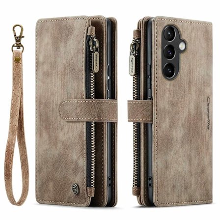 Fodral för iPhone 13 brunt läder korthållare anti-fall