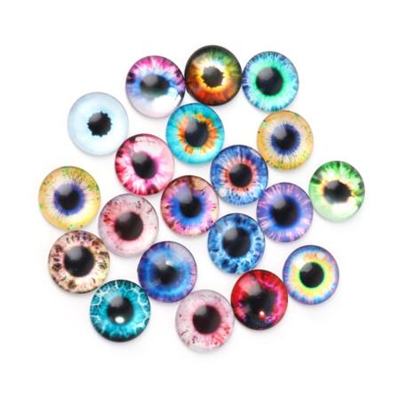 20 stk glasdukker øje DIY håndværk dyreøjne smykker tilbehør 10/16/20 mm