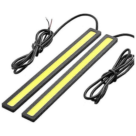 2 x Vattentäta Super Starka Bil DRL Dimljus COB LED Lampa Vit