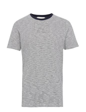 The Organic Multistriped Tee T-shirt Grå By Garment Makers