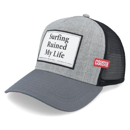 Coastal - Grå trucker Keps - Ruined Heather Grey Coastal Trucker @ Hatstore