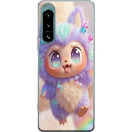 Kompatibelt Mobilskal till Sony Sony Xperia 5 IV Söt kawaii-figur med stora glittrande ögon, regnbågsfärger och mjuk 3D-stil, perfekt barnillustra
