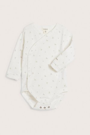 Newbie | Ribbestrikket omslagsbody | Beige