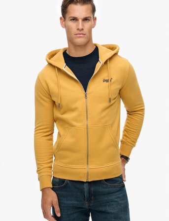 Superdry Essential Logo Zip Hoodie Hb - Yellow - XXXL