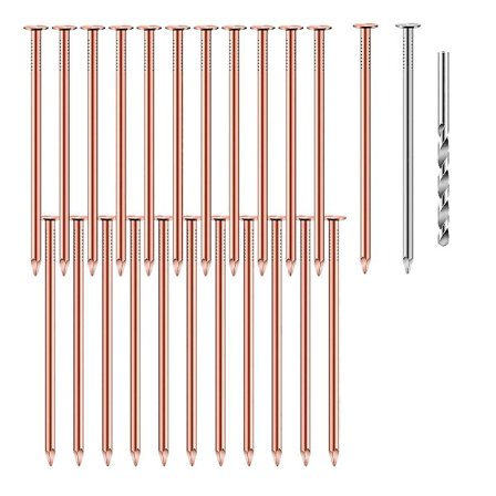 25 Rene Kobberspiker for Dreping, 3,5 Tommers Bulk Kobberspiker, Spiker for Fjerning av Stubber