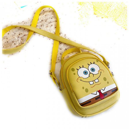 Gul Kawaii Stjerne Spongebob Firkant Patrick Skuldertaske Tekstur