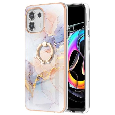 Marmormotiv Motorola Edge 20 Lite skal - Milky Way Marmor Vit
