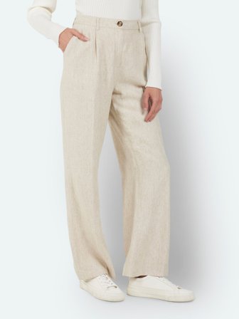 B. COPENHAGEN - Hør Bukser - Sand Melange