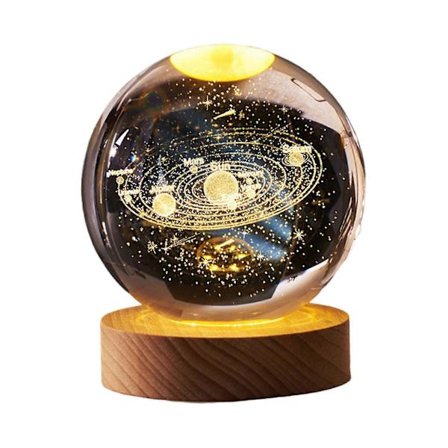 3D-planeettojen kristallipallo kaiverrettu pienoismalli yölamppu kodin toimistoon sisustus 6cm aurinkokunta 6cm Solar System_max