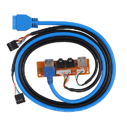 Datorchassi Frontpanel Audio Interface Panel USB3.0/2.0 med Kabel