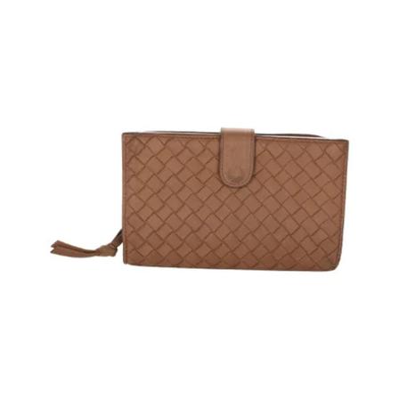 Bottega Veneta Vintage, Pre-owned Leather wallets Bruin, Dames, Maat:ONE Size