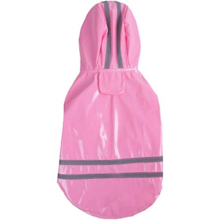 Regnfrakke til kæledyr udendørs med vandtæt hætte, jakker PU Reflekterende