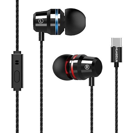 Hörlurar headset g82 metall hifi typ-c trådbundna in-ear hörlurar musik öronsnäckor för xiaomi huawei hörlurar