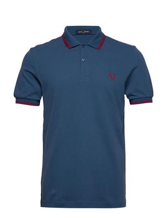 Twin Tipped Fp Shirt Polos Short-sleeved Blå Fred Perry