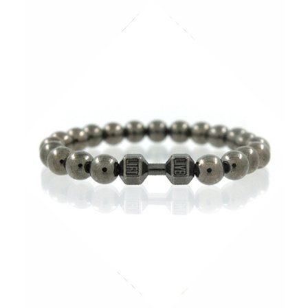 Trendy Dumbbell Armbånd Gunmetal Plated Copper Balls