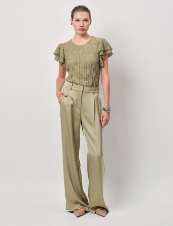 Dante6 Dante6-Marlowé Lace Volant Top - Green - XS