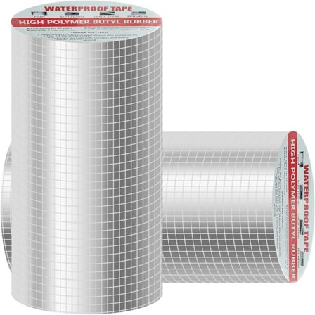 Vandtæt butyltape 200mmx5m - Klæbemiddel til lækagereparation, tag, bitumen - Selvklæbende, vandtætte lapper