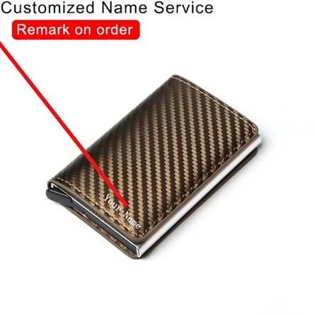 2023 Tilpassede punge Kulfiber Kreditkort Holder Pung Mænd Læder Personlig Rfid Anti tyv Smart Pung Pengetaske