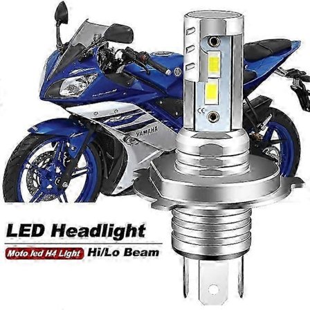 H4 HS1 Led Canbus Fejlfri Til Yamaha YZF-R15 Motorcykel Forlygtepære 4800LM 6000K Hvidt Hi/Lo Lys 9003