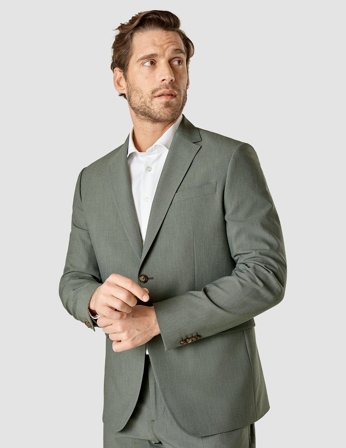 Shaping New Tomorrow - Essential Blazer - Green Melange - Slim Fit - Herr - Storlek XXL