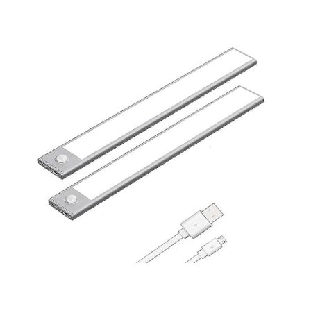 LED-skaplampe med bevegelsessensor, underskapsbelysning, trådløs USB-oppladbar kjøkkenlampe