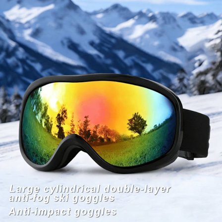 Dobbeltlags antidugg skibriller | Profesjonelle høyoppløselige vindtette vernebriller | UV-bestandige og slagfaste skibriller