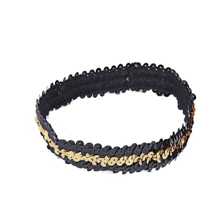 5 STK Yoga Hårbånd Sport pannebånd SVART GULL SVART GULL