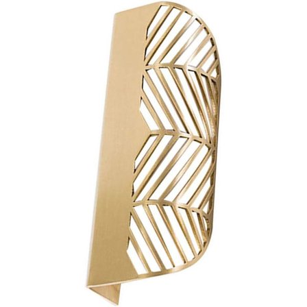 Republe Bladformet skuffhåndtak i messing, møbeldørknott, skapskuffdørhåndtak, 1 stk.