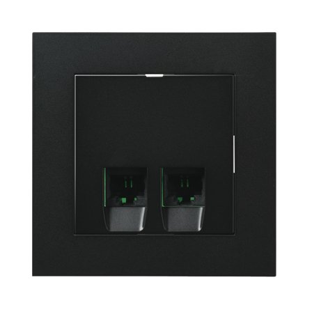 ELKO Plus Kat.6 2XRJ45/UTP Sort