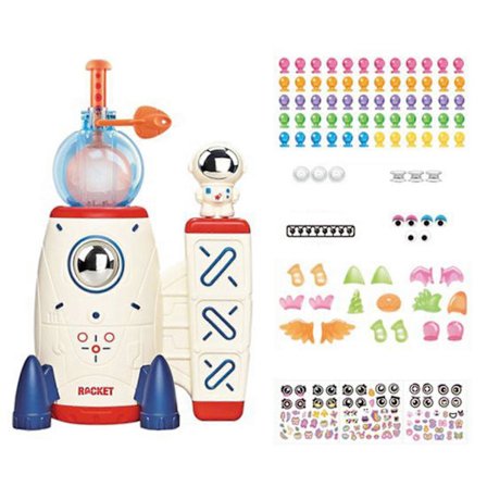 Romrakett DIY Ballonger & Pumpe Leke for Barn, DIY Klebrig Ballongmaker, Magisk Sprettende Ballongmaker, Bursdagsgave for Gutter Jenter (FMY)