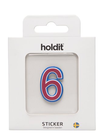 Sticker Number White Holdit