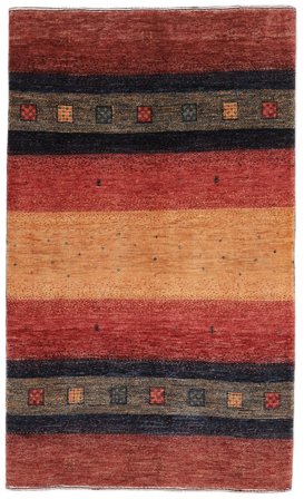 Loribaft Fine Persia Tæppe Håndknyttet 81X134 Mørkerød/Sort Persien/Iran