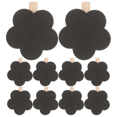 Mini Klämmbord Trä Griffeltavla Klämmor Gäster Meddelande Dela 7x7cm 10st[D]