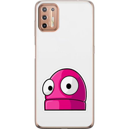 Kompatibel Mobilcover til Motorola Motorola Moto G9 Plus Rosa tegneseriefigur med store øjne i legende og humoristisk stil
