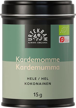 Urtekram Kardemomme hel Ø 15 g, Helse & Madvarer, Krydderier, Kardemomme