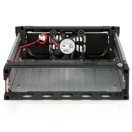 StarTech Black Aluminum 5.25in Rugged SATA Hard Drive Mobile Rack Drawer - bevegelig lagerrack