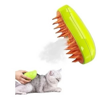 Steamy Cat Brush - 3 In1 Cat Steamy Brush, självrengörande Steam Cat Brush